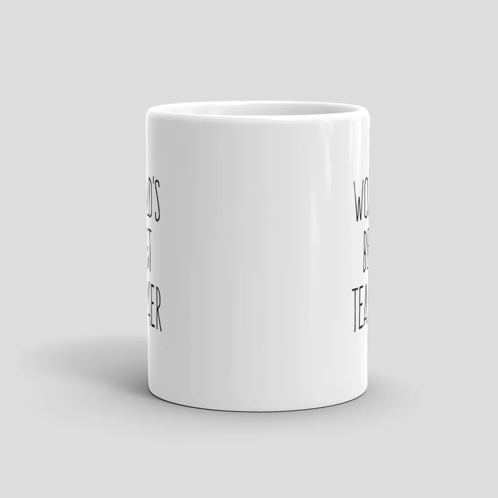 Mutative Mugs - World's Best Teacher Mug - Front View